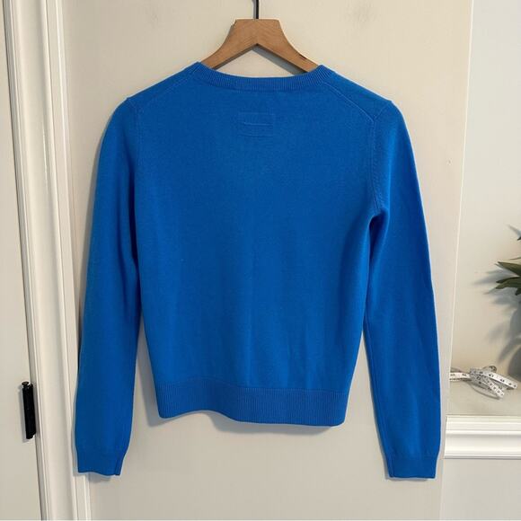 NWT Vanessa Bruno Blue Merino Wool Crewneck Sweater Small - Picture 9 of 15